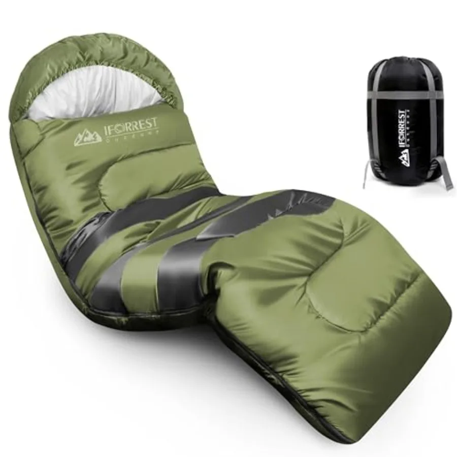 Sleeping Bag - Single-Person Cold Weather Camping Bed for Adults and Teens - 33/40in - Extra-Wide and Warm
Sleeping Bag - Single-Person Cold Weather Camping Bed for Adults and Teens - 33/40in - Extra-Wide and Warm