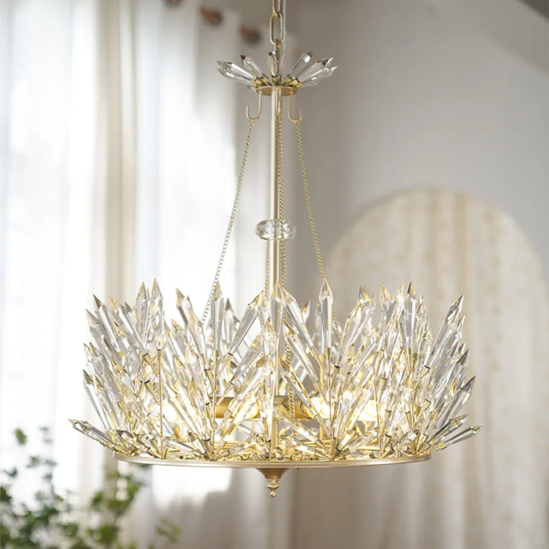 Designer French crystal chandelier small American round dining room bedroom balcony aisle cloakroom model room chandelier
Designer French crystal chandelier small American round dining room bedroom balcony aisle cloakroom model room chandelier