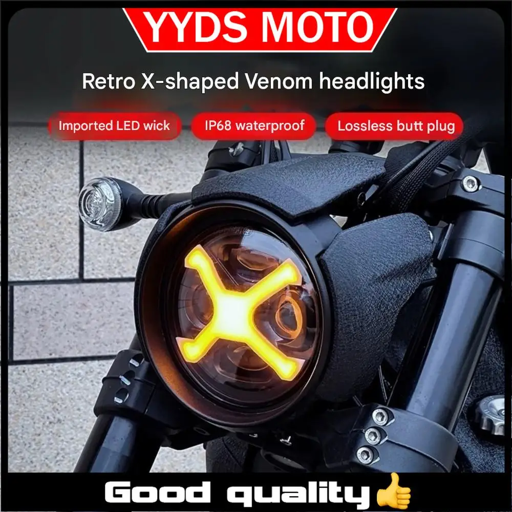 【Good quality】For Benda ChinchiIIa 500 ROCK 250 300 Retro X-light Venom Round Light Headlight Accessories
【Good quality】For Benda ChinchiIIa 500 ROCK 250 300 Retro X-light Venom Round Light Headlight Accessories