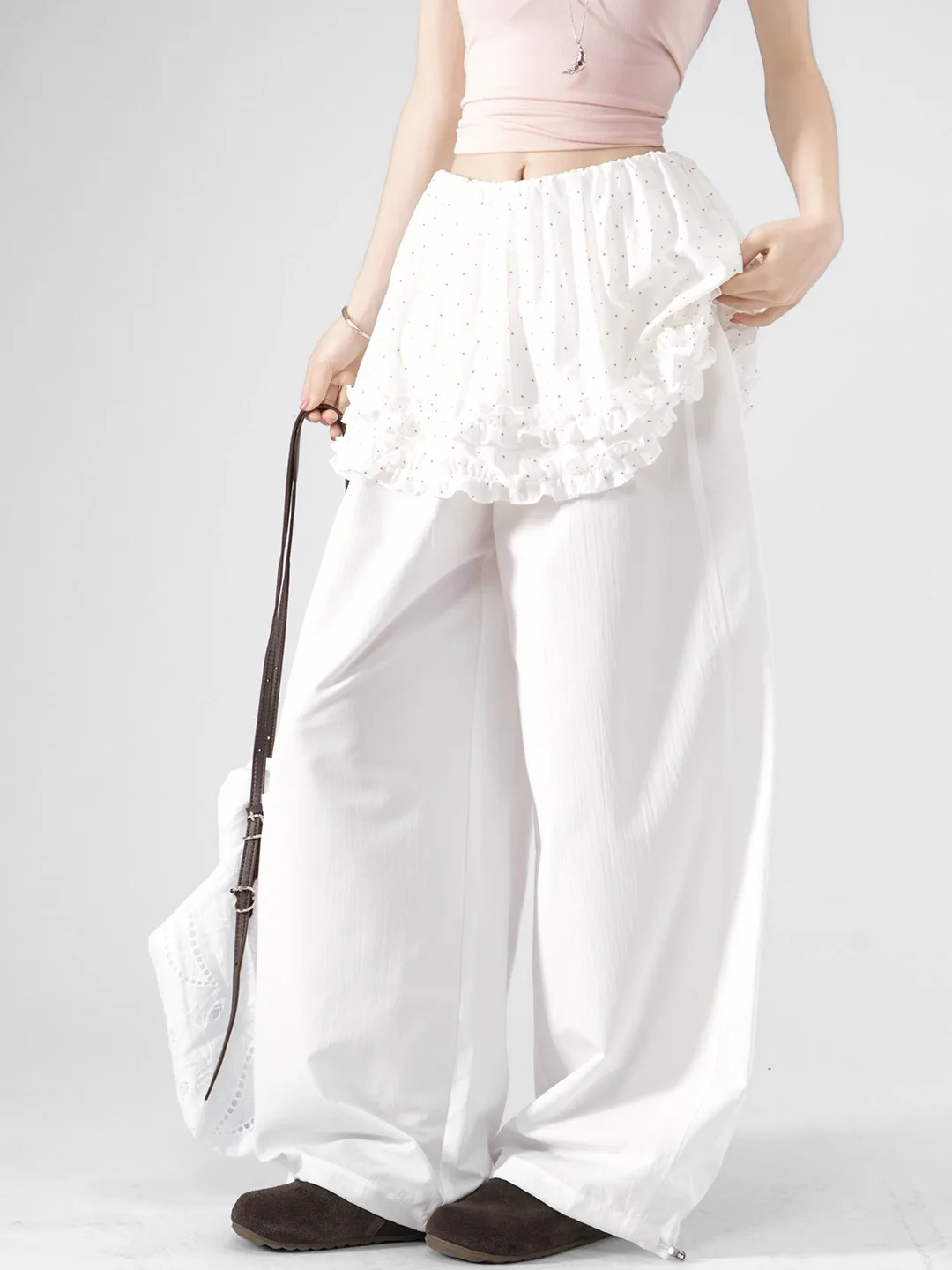 White High Waist Wide Leg Pants Women's Summer Casual Loose Lazy Straight Leg Trousers Versatile Casual Pants for Ladies
White High Waist Wide Leg Pants Women's Summer Casual Loose Lazy Straight Leg Trousers Versatile Casual Pants for Ladies