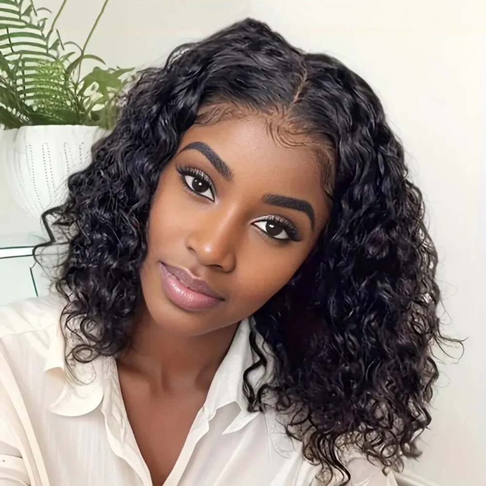Short Curly Bob Wig 13x4 Deep Water Wave Transparent Lace Front Human Hair Wig Remy 4x4 Lace Closure Wigs for Women
Short Curly Bob Wig 13x4 Deep Water Wave Transparent Lace Front Human Hair Wig Remy 4x4 Lace Closure Wigs for Women