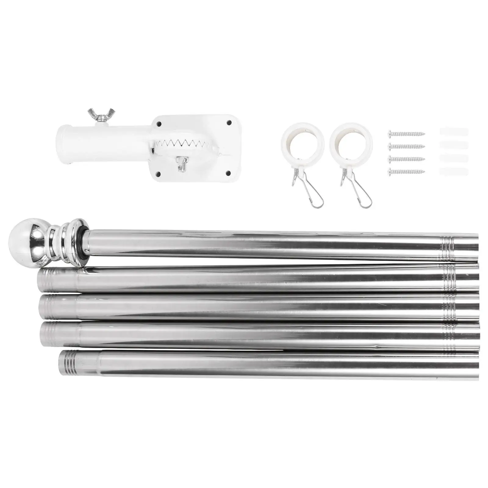 Flagpole Set Rotating and Stand Kit with Holder Stainless Steel Base Bracket Alloy Wall
Flagpole Set Rotating and Stand Kit with Holder Stainless Steel Base Bracket Alloy Wall