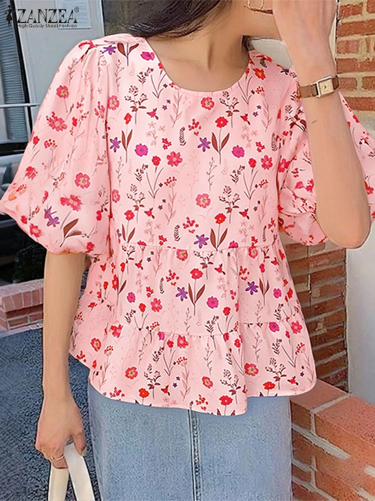 2025 ZANZEA Elegant Short Puff Sleeve Printed Blouse Summer Women Tops Bohemain Holiday Shirt Stylish Work Blusas Tunic Oversize
2025 ZANZEA Elegant Short Puff Sleeve Printed Blouse Summer Women Tops Bohemain Holiday Shirt Stylish Work Blusas Tunic Oversize