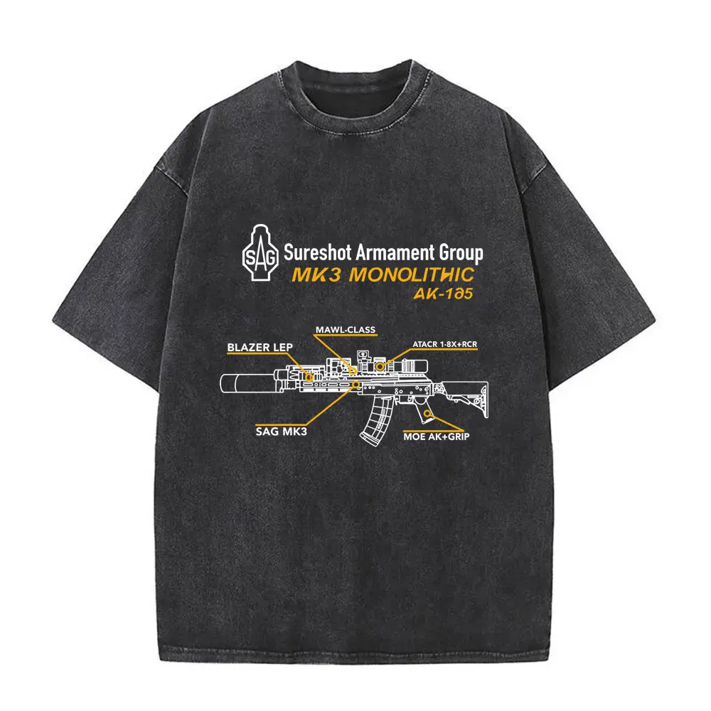 Army Tactical Fan Club Outdoor Training Competition SAG MK3 Vintage Washed T-shirt Men Women Fashion Casual Oversized T Shirts
Army Tactical Fan Club Outdoor Training Competition SAG MK3 Vintage Washed T-shirt Men Women Fashion Casual Oversized T Shirts