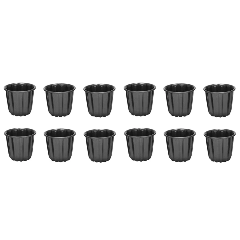 ABUH-Canele Mold, Cannele Muffin Cup, 12Pcs Non-Stick Cannele Mould Gray-Black Canneles
ABUH-Canele Mold, Cannele Muffin Cup, 12Pcs Non-Stick Cannele Mould Gray-Black Canneles