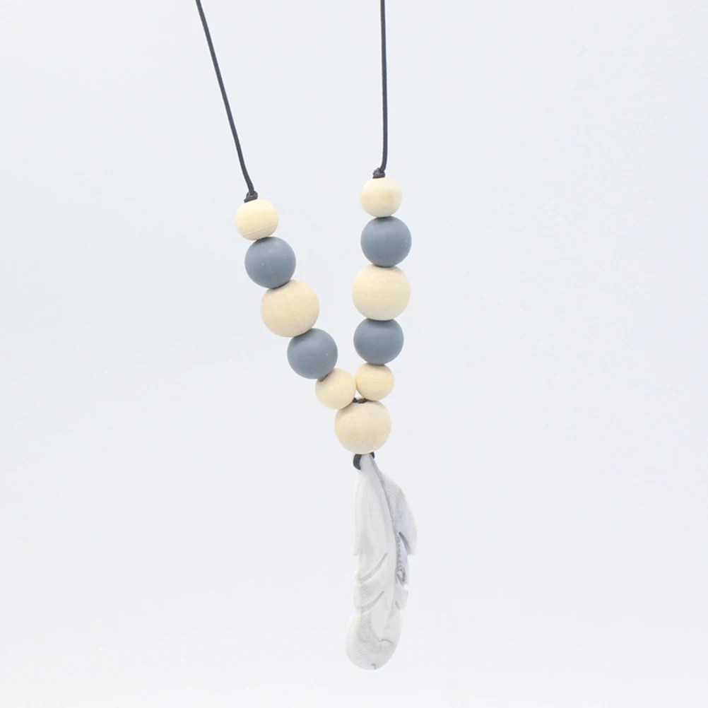 Мягкая текстурированная серая ожерелье-прорезыватель, безопасная жевательная пустышка для прорезывания зубов, подвеска для кормления младенцев
Мягкая текстурированная серая ожерелье-прорезыватель, безопасная жевательная пустышка для прорезывания зубов, подвеска для кормления младенцев