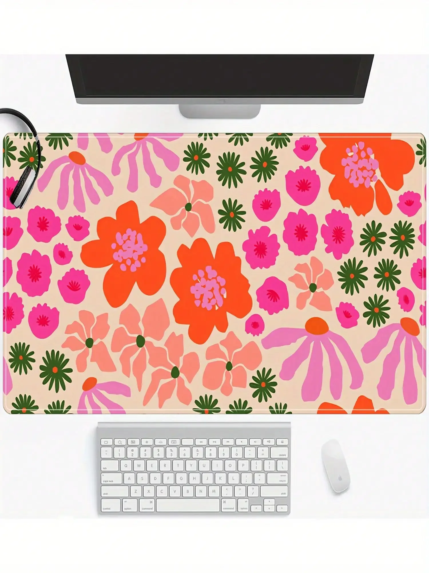 A Large Bohemian-Style Colorful Flower Mouse Pad With A Locked Edge And Non-Slip Rubber Base For Gaming Desktops.
A Large Bohemian-Style Colorful Flower Mouse Pad With A Locked Edge And Non-Slip Rubber Base For Gaming Desktops.