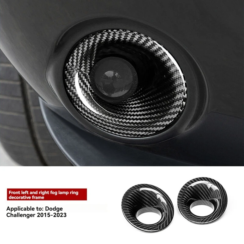 Real Carbon Fiber Front Fog Light Lamp Cover Trim Decorative Frame Stickers Accessories For Dodge Challenger 2015-2023-N26R
Real Carbon Fiber Front Fog Light Lamp Cover Trim Decorative Frame Stickers Accessories For Dodge Challenger 2015-2023-N26R