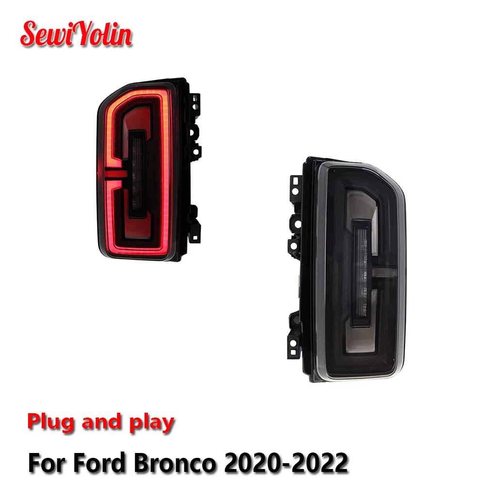 Автомобильные светодиодные задние фонари в сборе для Ford Bronco 2020-2022, авто противотуманные DRL, стоп-сигнал, указатель поворота, Plug and Play
Автомобильные светодиодные задние фонари в сборе для Ford Bronco 2020-2022, авто противотуманные DRL, стоп-сигнал, указатель поворота, Plug and Play