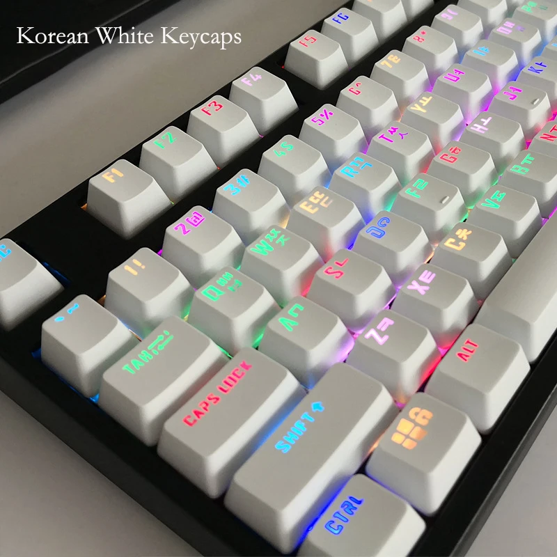 132 Keys Russian Korean Backlit Keycaps For Cherry MX Switch Mechanical Gaming Keyboard OEM Profile ABS RGB Keycap Custom DIY
132 Keys Russian Korean Backlit Keycaps For Cherry MX Switch Mechanical Gaming Keyboard OEM Profile ABS RGB Keycap Custom DIY
