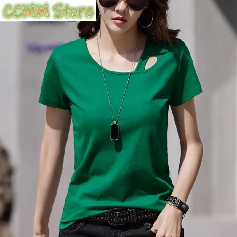 Korean version green pure cotton short sleeved t-shirt for women's summer new fashionable plus size loose slimming casual top
Korean version green pure cotton short sleeved t-shirt for women's summer new fashionable plus size loose slimming casual top