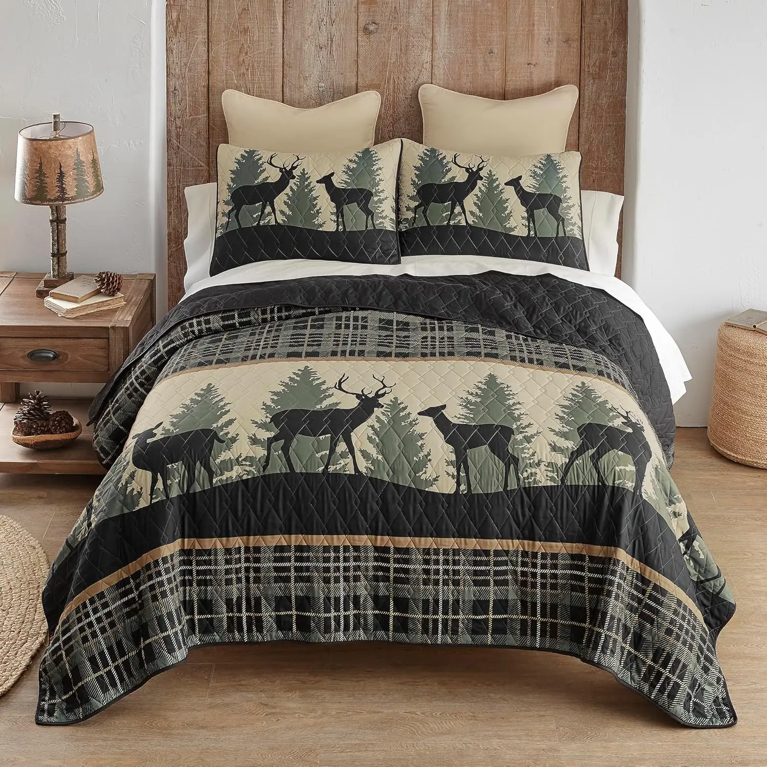 King Deer Walk Quilt Set with 2 Shams, 110x96 Inches, Machine Washable Bedding
King Deer Walk Quilt Set with 2 Shams, 110x96 Inches, Machine Washable Bedding