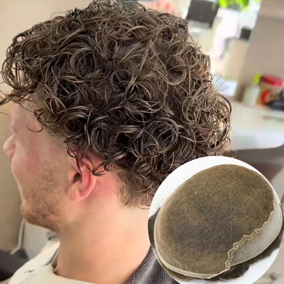 Натуральный 26-миллиметровый вьющийся пепельно-русый 100% человеческие волосы Прочный Q6 Дышащий кружевной парик из искусственной кожи Черно-серый Мужской парик Отбеливающие узлы Система шиньонов
Натуральный 26-миллиметровый вьющийся пепельно-русый 100% человеческие волосы Прочный Q6 Дышащий кружевной парик из искусственной кожи Черно-серый Мужской парик Отбеливающие узлы Система шиньонов