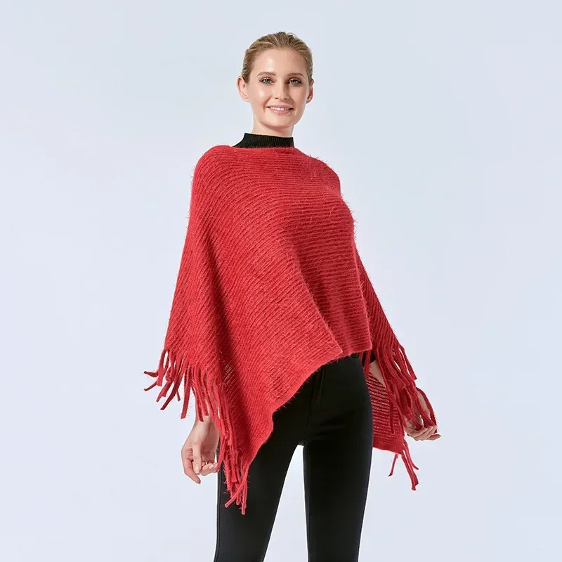 2025 Spring Autumn Shawl Women Cloak European American Elegant Solemn Coat Sweater Lady Poncho Capes Tassels Female Red
2025 Spring Autumn Shawl Women Cloak European American Elegant Solemn Coat Sweater Lady Poncho Capes Tassels Female Red