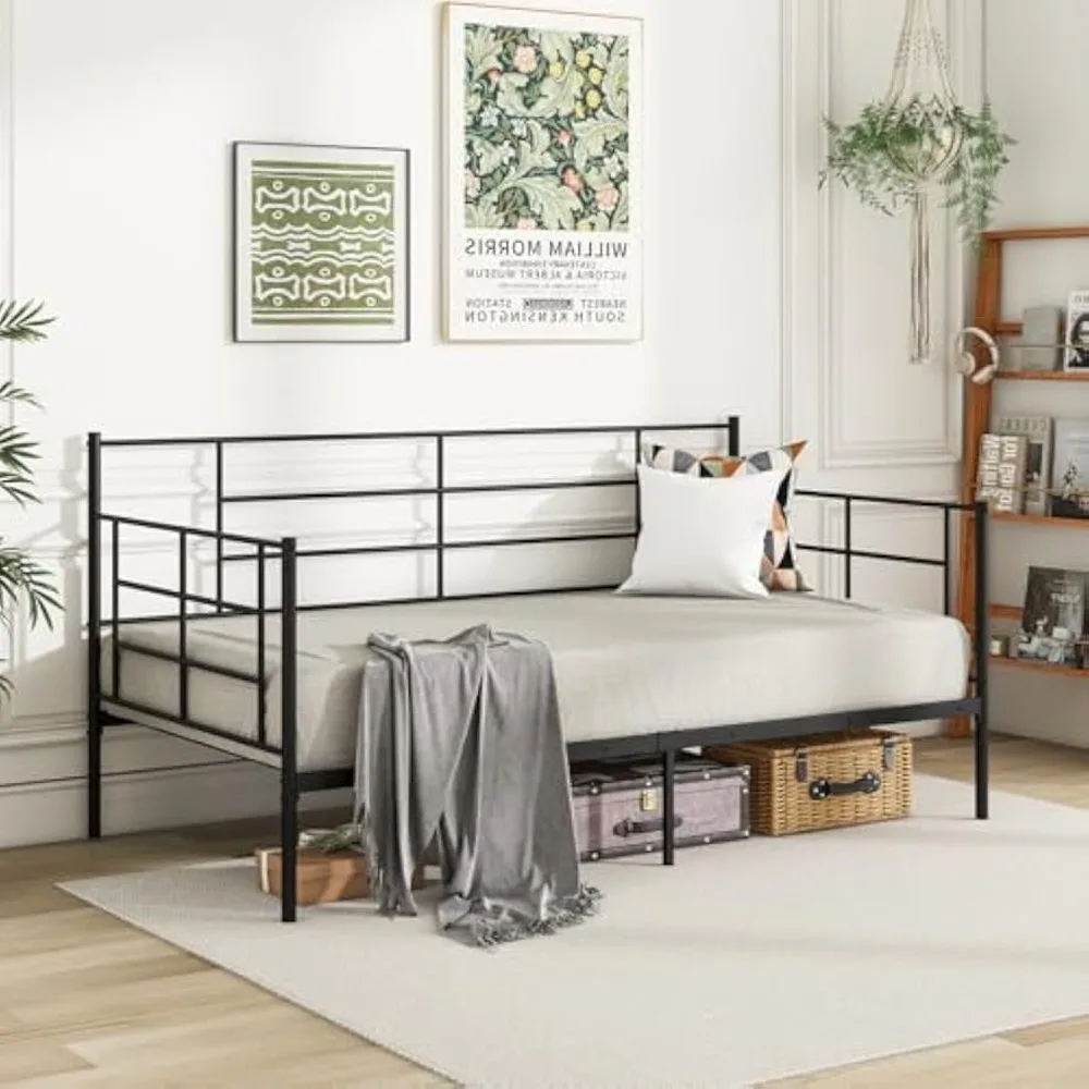 Metal Twin Daybed Frame, High Back Twin Size Bed Frames with Heavy-Duty Slats, Headboard, Sofa Bed Platform, Multifunctional Day
Metal Twin Daybed Frame, High Back Twin Size Bed Frames with Heavy-Duty Slats, Headboard, Sofa Bed Platform, Multifunctional Day