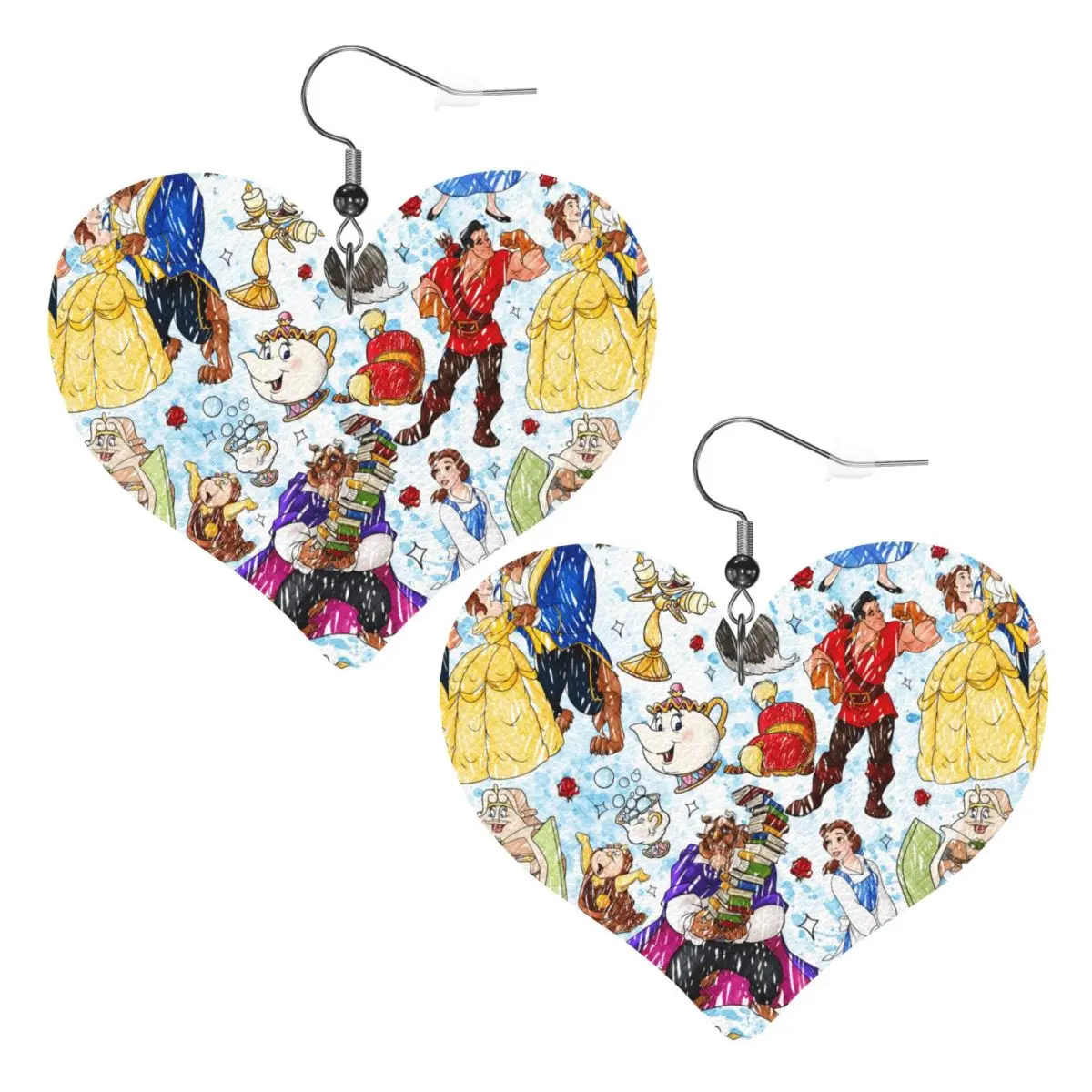 Оригинальные серьги-подвески «Красавица и Чудовище» с милым мультяшным дизайном, кожаные серьги для женщин, модные украшения на День святого Валентина
Оригинальные серьги-подвески «Красавица и Чудовище» с милым мультяшным дизайном, кожаные серьги для женщин, модные украшения на День святого Валентина