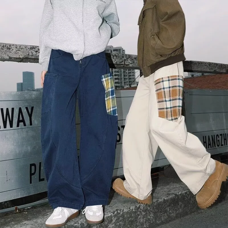 American Plaid Multi-pocket Cargo Pants For Men Hip Hop Fashion Straight Wide-leg Trousers 2025 New Patchwork Work pantalones
American Plaid Multi-pocket Cargo Pants For Men Hip Hop Fashion Straight Wide-leg Trousers 2025 New Patchwork Work pantalones
