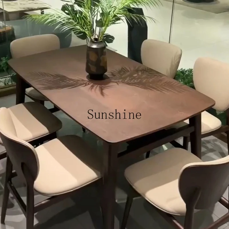 Modern simple light luxury solid wood household rectangular dining table dining table
Modern simple light luxury solid wood household rectangular dining table dining table