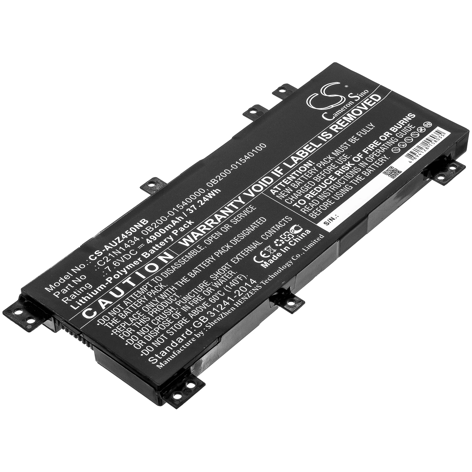 CS 4900 мАч/37.24Wh батарея для ноутбука Asus Z450,Z450LA,Z450LA-1B,Z450LA-3I,Z450LA-WX002T,Z450LA-WX006T,Z450LA-WX007T,
CS 4900 мАч/37.24Wh батарея для ноутбука Asus Z450,Z450LA,Z450LA-1B,Z450LA-3I,Z450LA-WX002T,Z450LA-WX006T,Z450LA-WX007T,