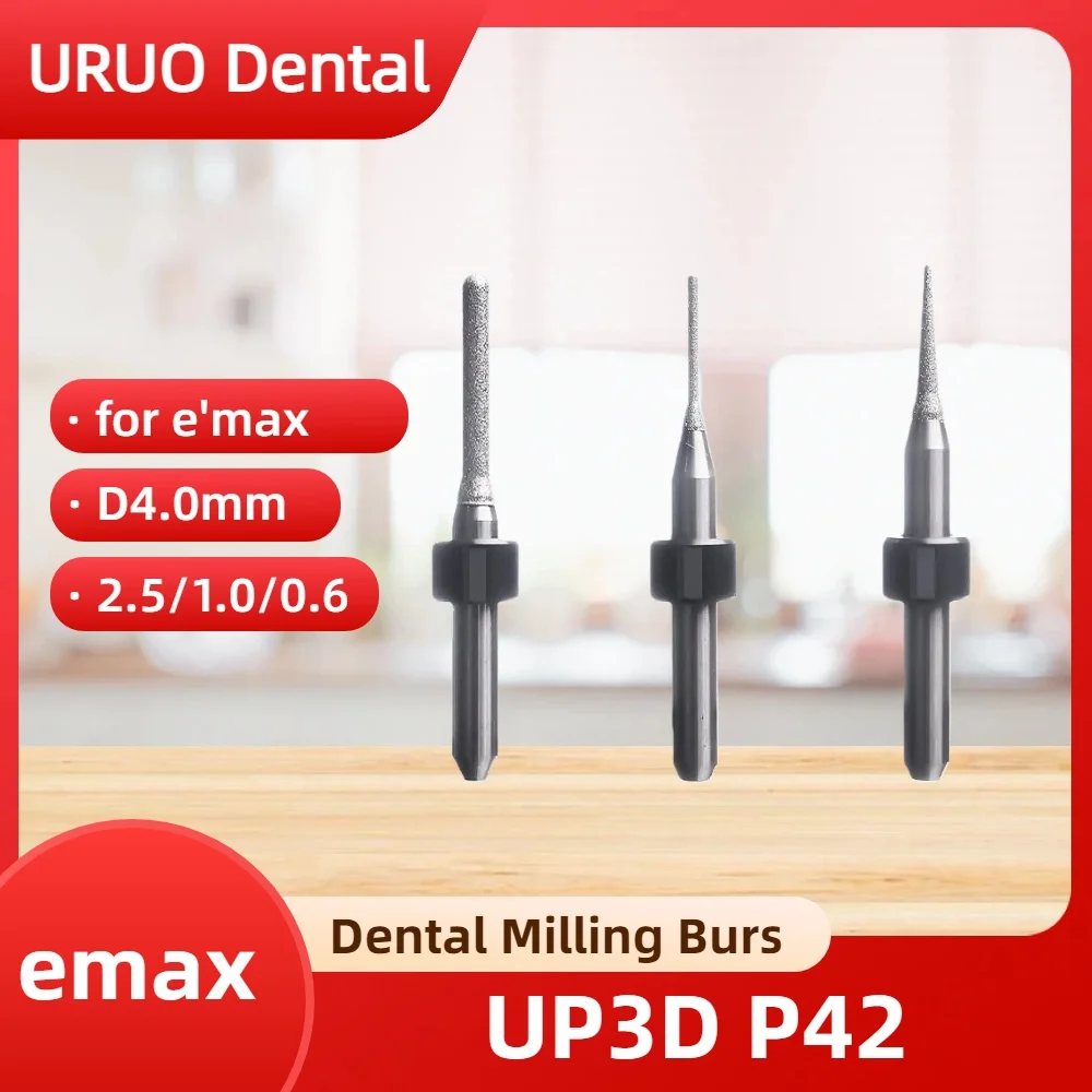 UP3D P42 Dental Milling Burs for Lithium Disilicate Grinding for Denture Lab CAD CAM Cutting Burs D4 Shank
UP3D P42 Dental Milling Burs for Lithium Disilicate Grinding for Denture Lab CAD CAM Cutting Burs D4 Shank