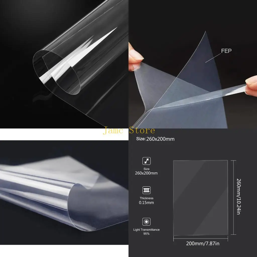 LX0B 5 штук FEP -пленочный лист 260 x 200 мм высокая прочность на прохождение, толщина 0,15 мм для -принтеров УФ -DLP DLP
LX0B 5 штук FEP -пленочный лист 260 x 200 мм высокая прочность на прохождение, толщина 0,15 мм для -принтеров УФ -DLP DLP