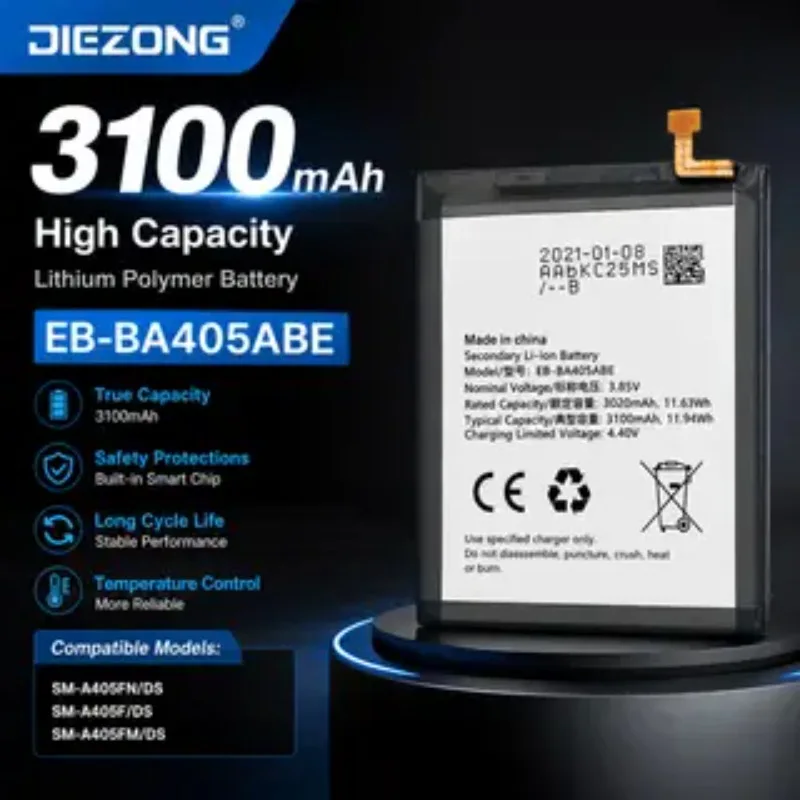 2026 NEW Brand New High Quality EB-BA405ABE 3.85V 3100mAh Mobile Phone Battery for Samsung Galaxy SM-A405FN/DS A40 SM-A405F/DS
2026 NEW Brand New High Quality EB-BA405ABE 3.85V 3100mAh Mobile Phone Battery for Samsung Galaxy SM-A405FN/DS A40 SM-A405F/DS