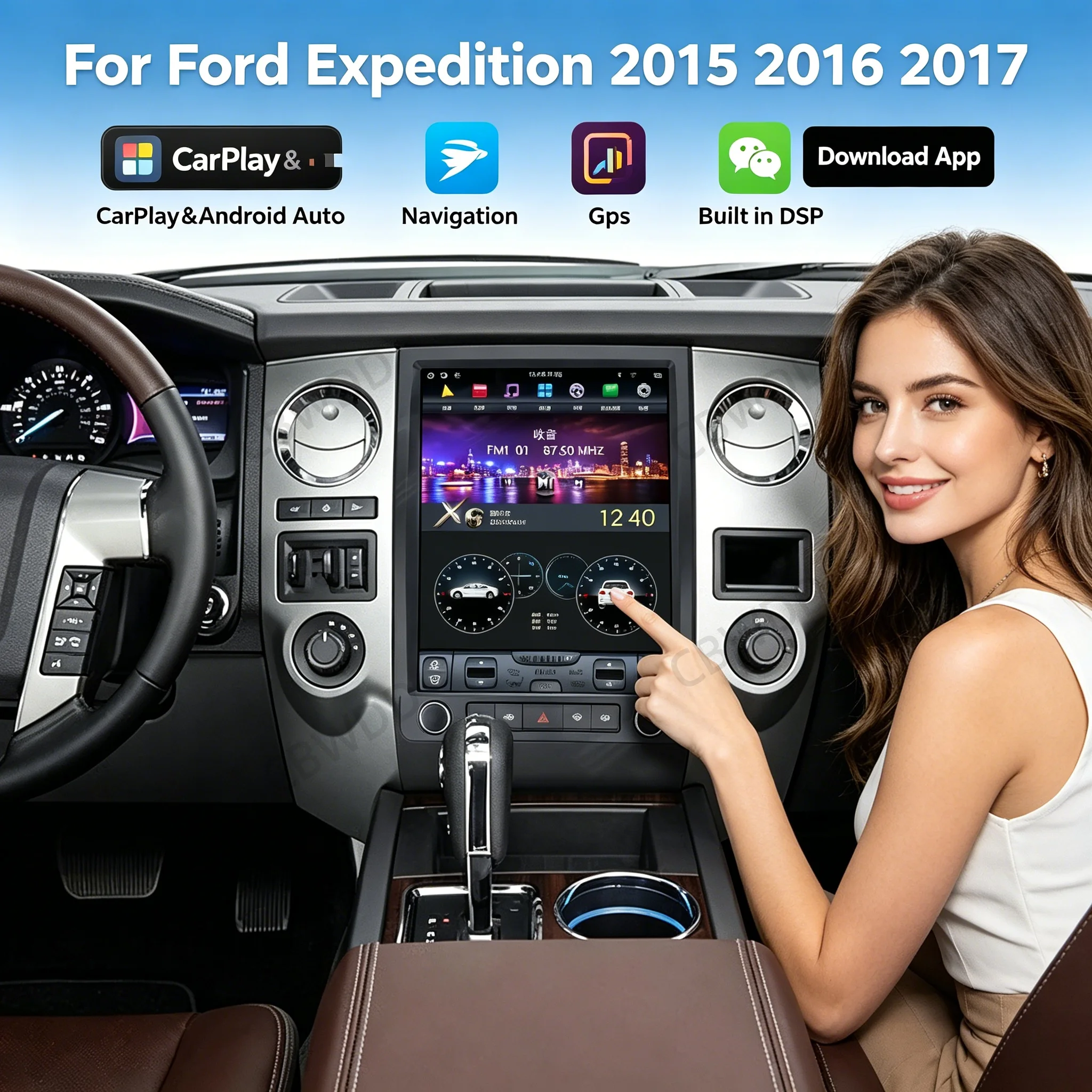 GPS Navigation Carplay 12.1" HD Screen Car Android Radio For Ford Expedition 2015 2016 2017 Multimedia Head Unit Recorder Player
GPS Navigation Carplay 12.1" HD Screen Car Android Radio For Ford Expedition 2015 2016 2017 Multimedia Head Unit Recorder Player