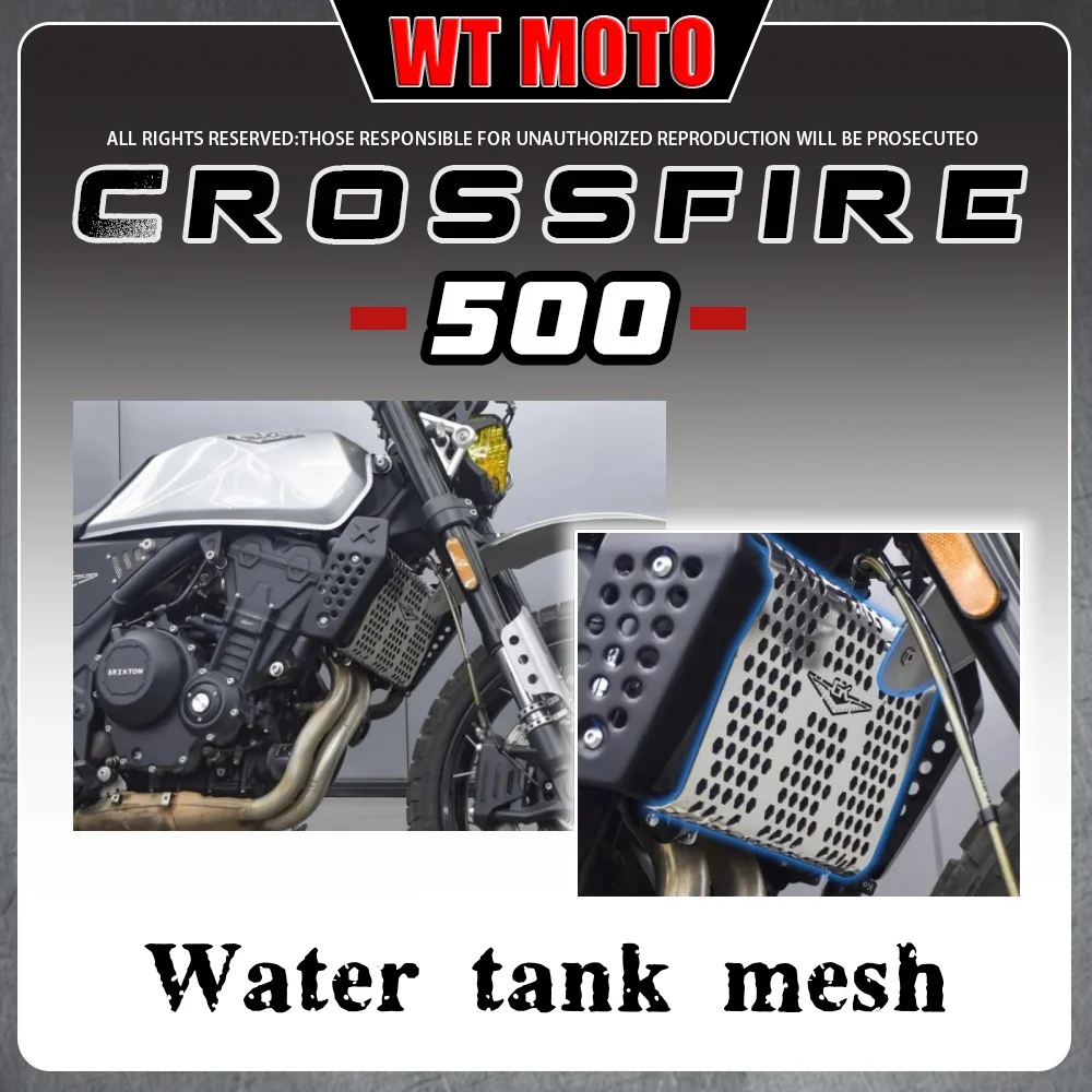 For Brixton Crossfire 500 full-coverage stainless steel radiator mesh, GK500 protective mesh, engine trim.
For Brixton Crossfire 500 full-coverage stainless steel radiator mesh, GK500 protective mesh, engine trim.