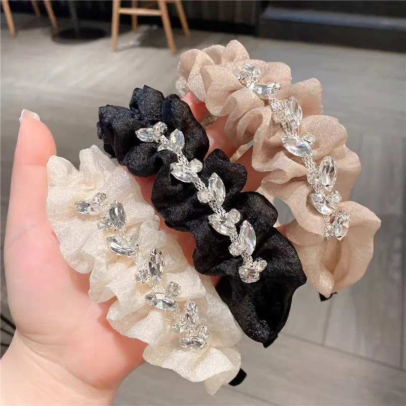 New Summer Pearl Hair band with Diamond Embellishment Colorful Pleated Satin Edge Hair Bundle Sweet Hair Decoration
New Summer Pearl Hair band with Diamond Embellishment Colorful Pleated Satin Edge Hair Bundle Sweet Hair Decoration