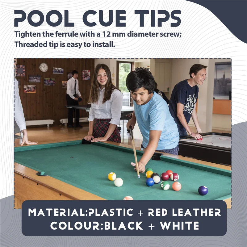 20 комплектов наконечников для бильярдных кий с наконечниками для кия, 12 мм, сменные наконечники для бильярдных кий с девятью шарами
20 комплектов наконечников для бильярдных кий с наконечниками для кия, 12 мм, сменные наконечники для бильярдных кий с девятью шарами