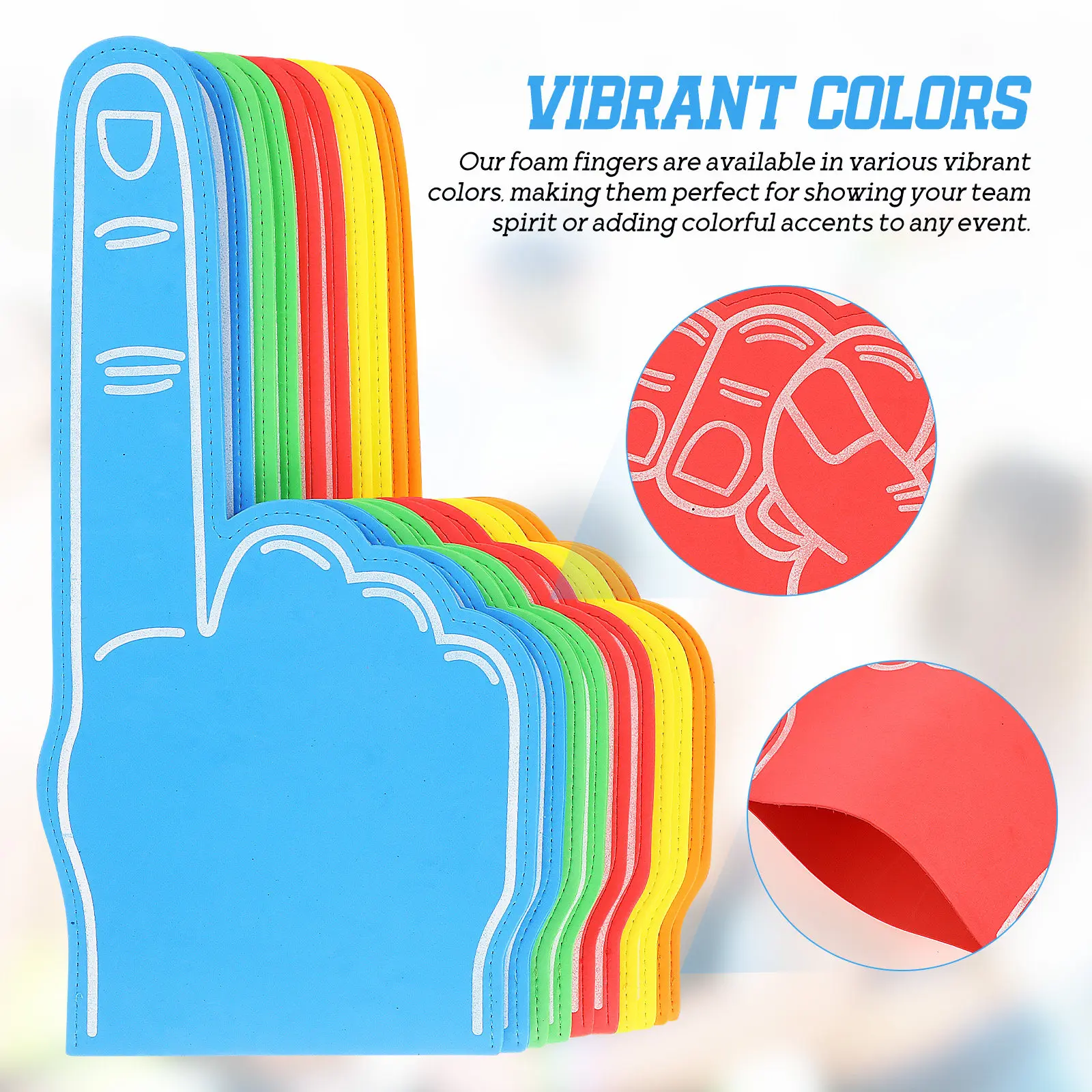 10 шт. гигантских пенных пальцев-хлопушек для спортивных мероприятий, аксессуары из ЭВА-пены, яркие цвета, прочные, многоразовые, для команды
10 шт. гигантских пенных пальцев-хлопушек для спортивных мероприятий, аксессуары из ЭВА-пены, яркие цвета, прочные, многоразовые, для команды