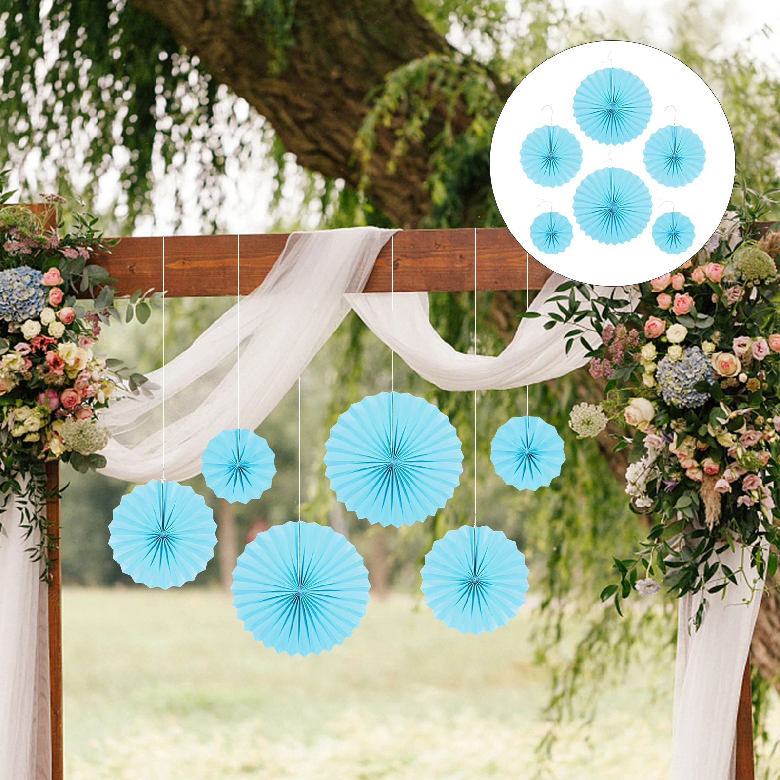 6 Pcs Paper Fan Flower Fans Blue Folding Handheld Ornament Wedding Room Decor Party Decorations Bright Color Lightweight
6 Pcs Paper Fan Flower Fans Blue Folding Handheld Ornament Wedding Room Decor Party Decorations Bright Color Lightweight