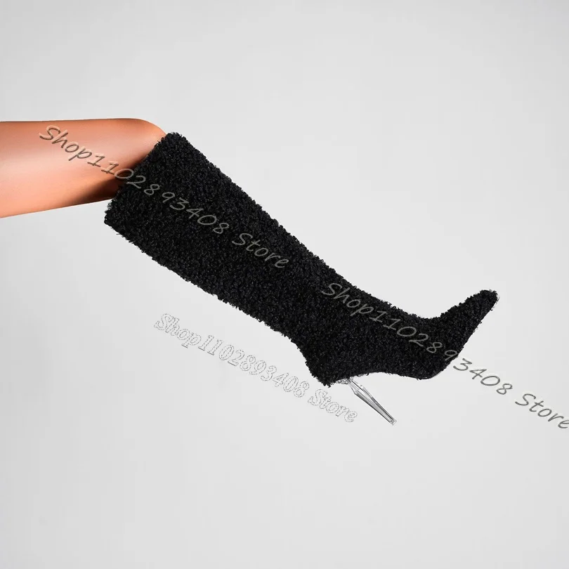Black Cotton and Linen Sherpa Boots Pointed Toe Strange Style Heels Side Zipper Boots Women Warm Shoes 2023 Zapatos Para Mujere
Black Cotton and Linen Sherpa Boots Pointed Toe Strange Style Heels Side Zipper Boots Women Warm Shoes 2023 Zapatos Para Mujere