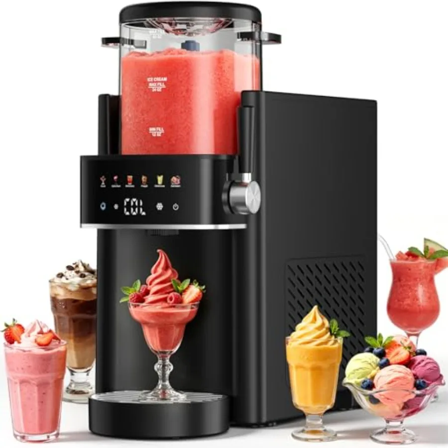 Slushie Machine for Home and Families, Black Stainless Steel, Rapid Chill Temperature Control, No Ice Needed, Multi-function fo
Slushie Machine for Home and Families, Black Stainless Steel, Rapid Chill Temperature Control, No Ice Needed, Multi-function fo