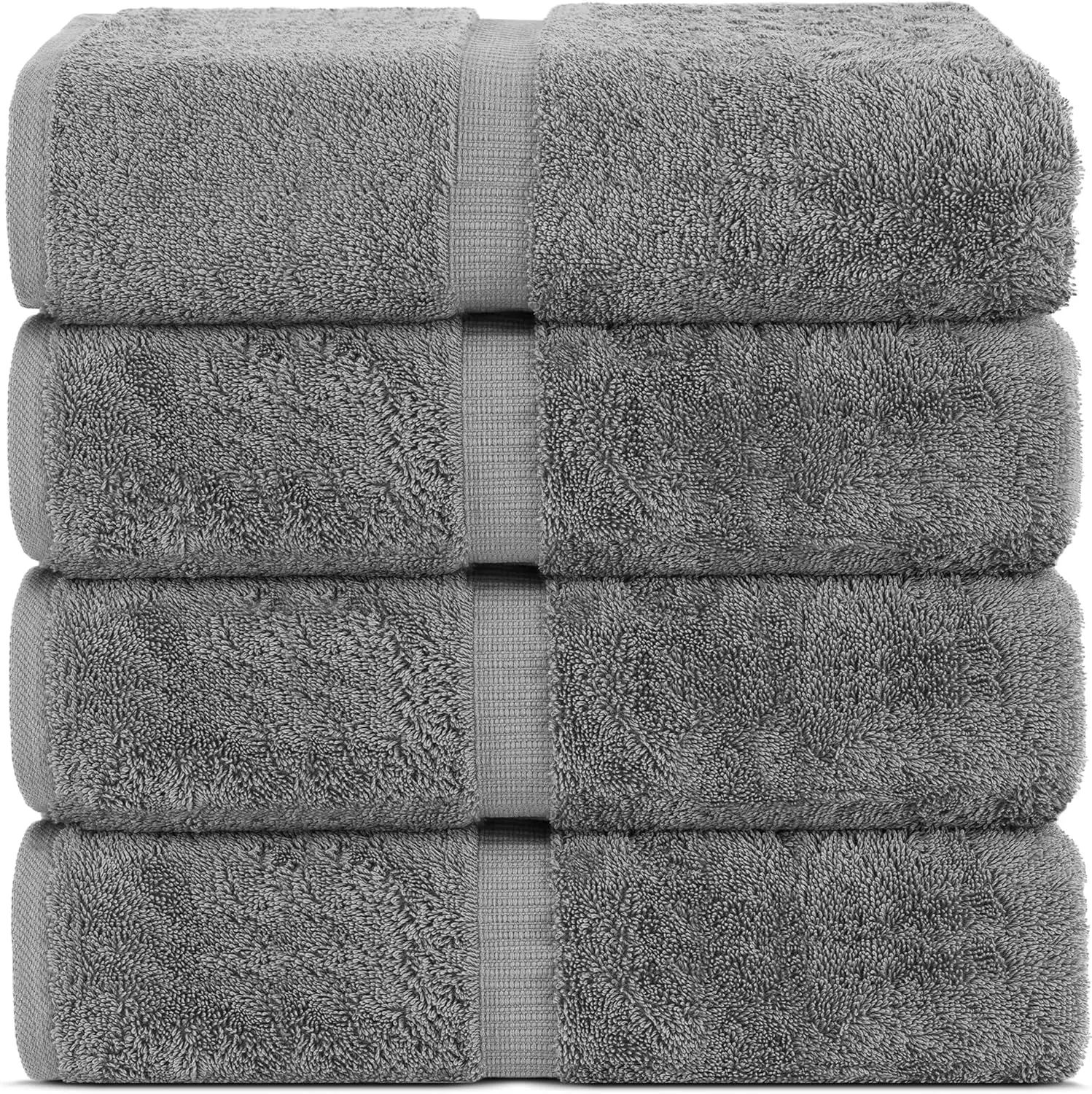 100% Cotton Premium Turkish Towels for Bathroom | 30'' x 60'' Large Bath Towels (4 Piece, Gray)
100% Cotton Premium Turkish Towels for Bathroom | 30'' x 60'' Large Bath Towels (4 Piece, Gray)