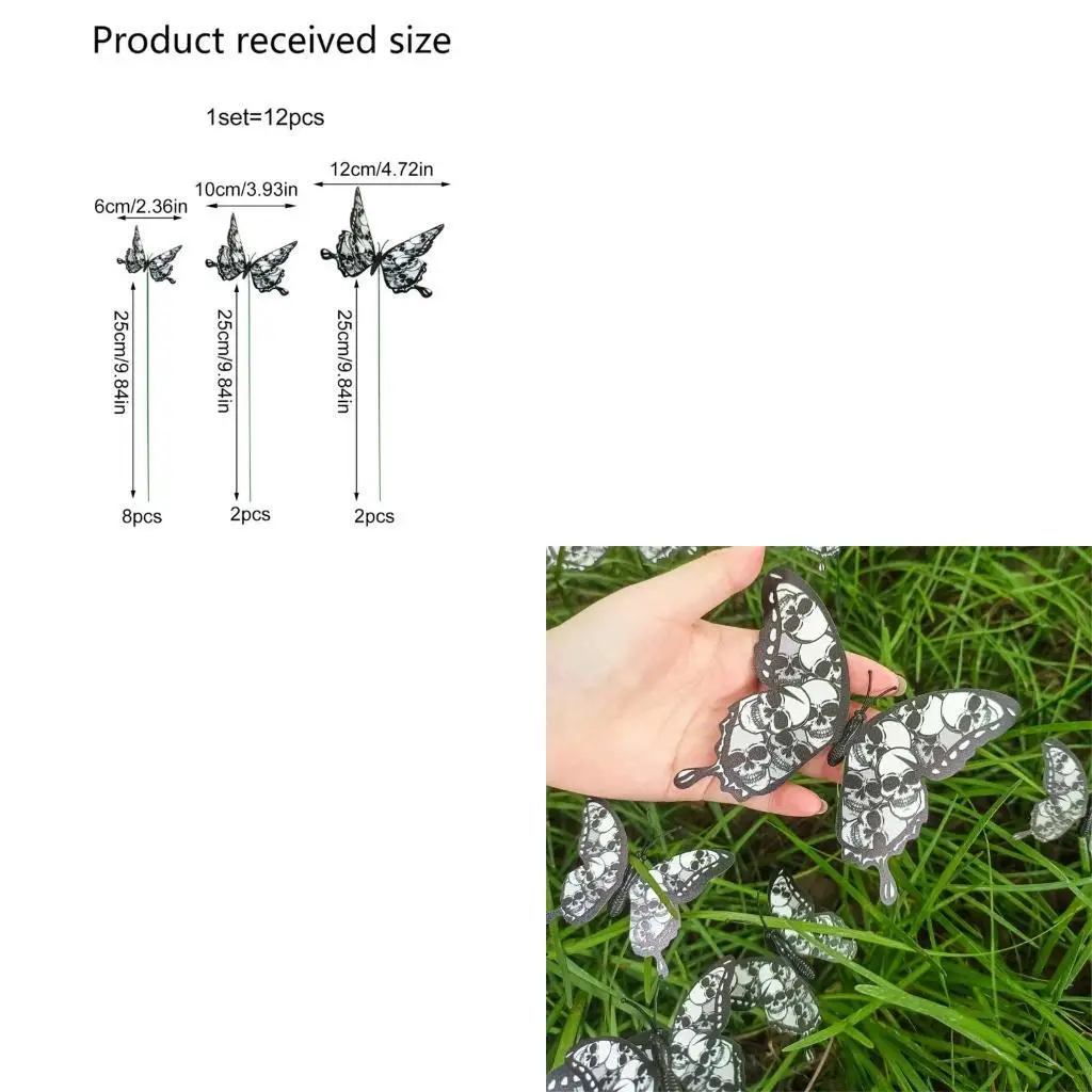 12x Halloween Black Butterfly Stakes Decoracion Outdoor Flower Pots Decoration C5AD
12x Halloween Black Butterfly Stakes Decoracion Outdoor Flower Pots Decoration C5AD