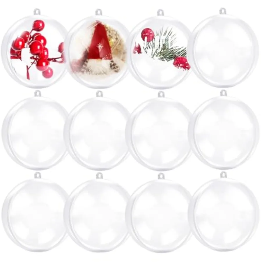 80mm/3.14inch PCS Large Clear Ball Ornaments, Set Fillable Christmas Balls Shatterproof Ornament Baubles for DIY Crafts Christm
80mm/3.14inch PCS Large Clear Ball Ornaments, Set Fillable Christmas Balls Shatterproof Ornament Baubles for DIY Crafts Christm
