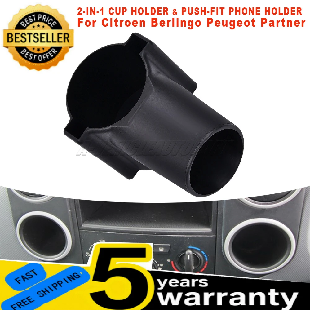 New car accessories For Citroen Berlingo Peugeot Partner 2008-2016 Centre Console Cup Holder Doubles as a Push-Fit Phone Holder
New car accessories For Citroen Berlingo Peugeot Partner 2008-2016 Centre Console Cup Holder Doubles as a Push-Fit Phone Holder