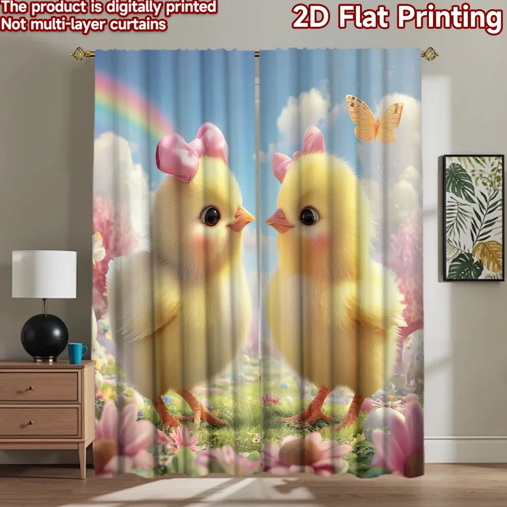2D flat printing 2pcs Curtains Cute Chicks Pink Bows Digital Printed Polyester Drapes Birthday Party for Indoor Celebrations
2D flat printing 2pcs Curtains Cute Chicks Pink Bows Digital Printed Polyester Drapes Birthday Party for Indoor Celebrations