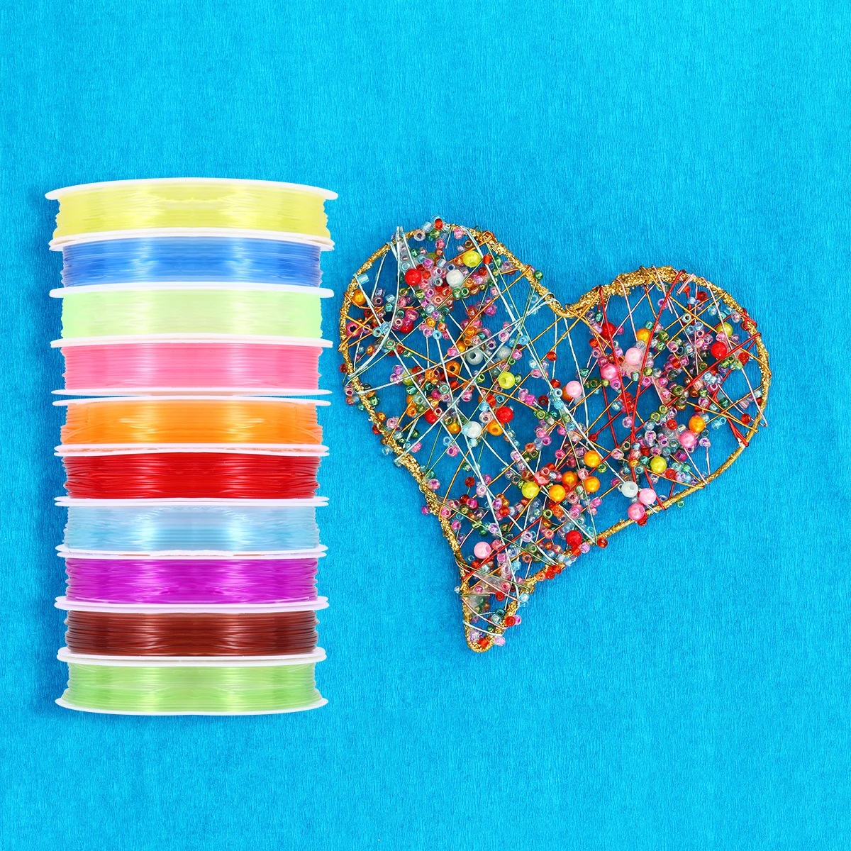 10 Rolls Colorful Crystal Bead Lines Soft Durable Elastic String for Bracelet Necklace DIY Jewelry Crafts Projects Wire
10 Rolls Colorful Crystal Bead Lines Soft Durable Elastic String for Bracelet Necklace DIY Jewelry Crafts Projects Wire
