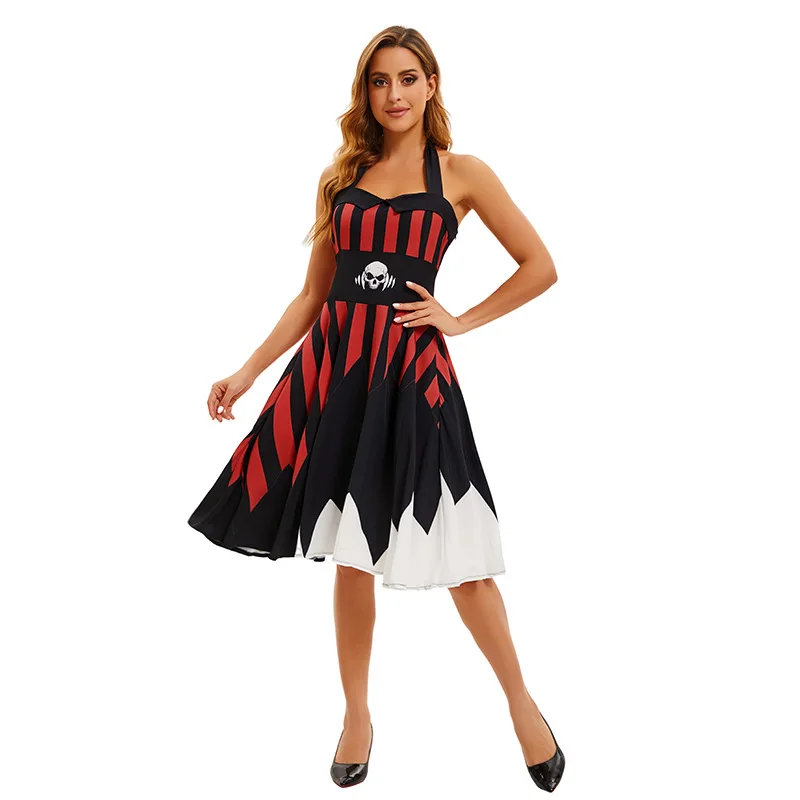 2025 New Women's Halloween Printed Spaghetti Strap Dress Fashion Sleeveless Costume for Halloween Party & Stage Performance
2025 New Women's Halloween Printed Spaghetti Strap Dress Fashion Sleeveless Costume for Halloween Party & Stage Performance