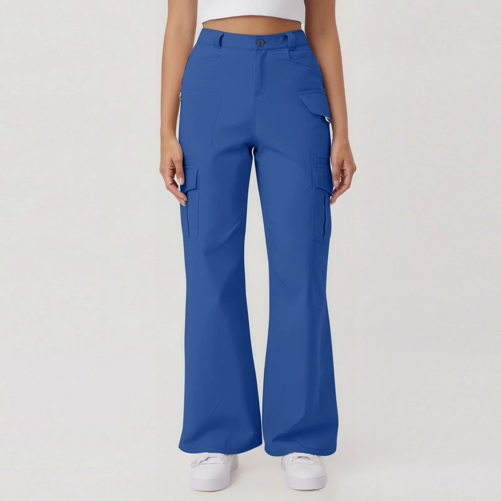Wide Leg Trousers Solid Color Streetwear Fashion Cargo Pants Women Blue Casual Patch Pocket High Waist Straight Pants 2025
Wide Leg Trousers Solid Color Streetwear Fashion Cargo Pants Women Blue Casual Patch Pocket High Waist Straight Pants 2025