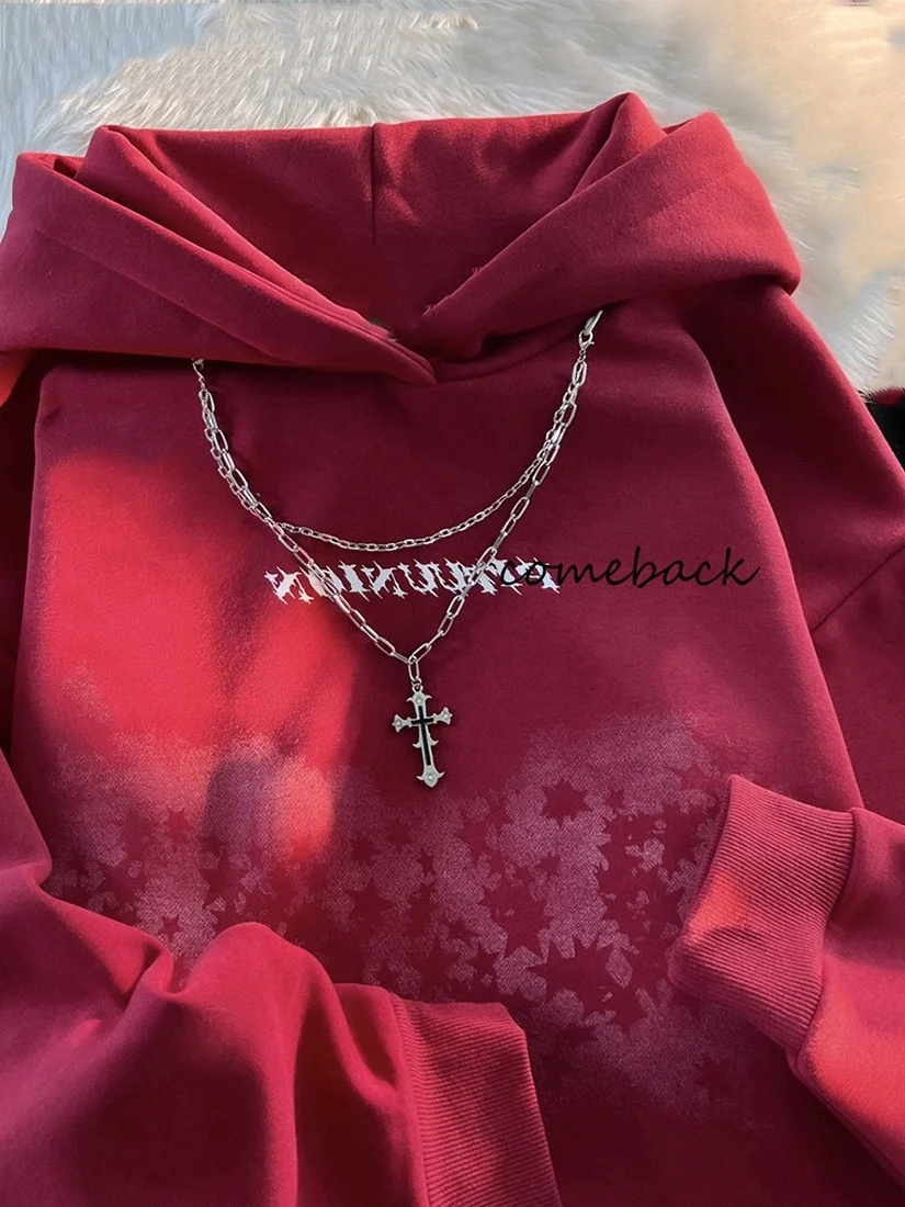 American Retro Star Necklace Hoodie Women's Spring Autumn Loose Hong Kong Style Oversize Jacket Commute Style Long Sleeve Fle...
American Retro Star Necklace Hoodie Women's Spring Autumn Loose Hong Kong Style Oversize Jacket Commute Style Long Sleeve Fle...