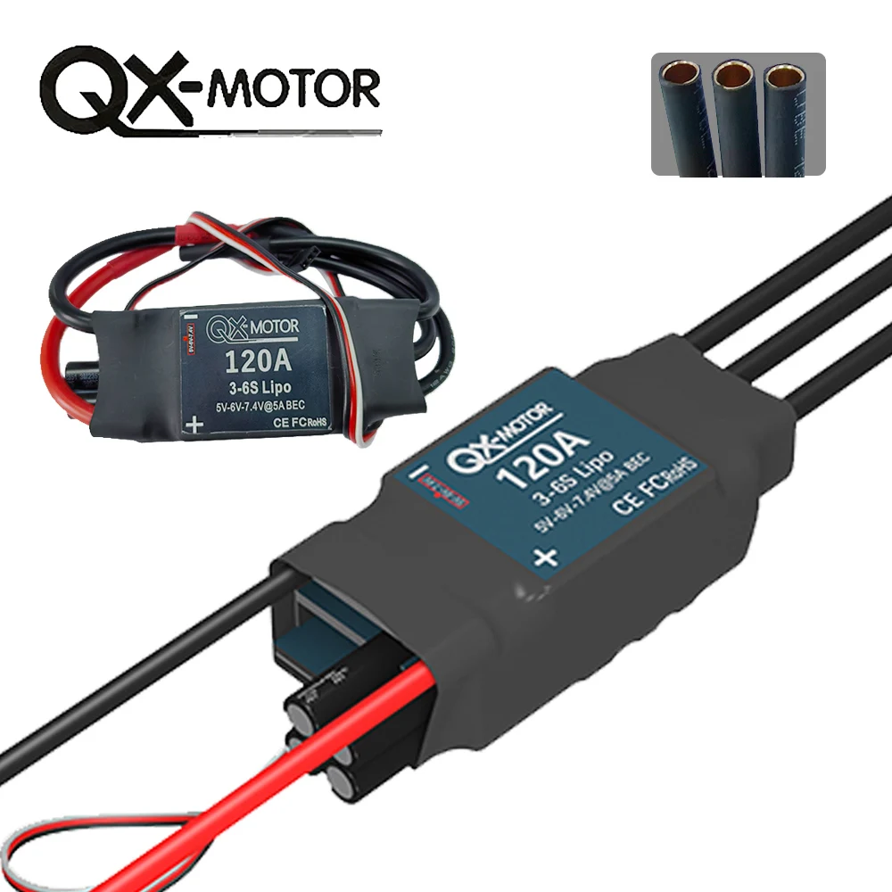 QX-MOTOR Brushless 120A ESC 5A BEC electronic speed controller 3-6S lipo for 80mm 90mm EDF Brushless Motor
QX-MOTOR Brushless 120A ESC 5A BEC electronic speed controller 3-6S lipo for 80mm 90mm EDF Brushless Motor