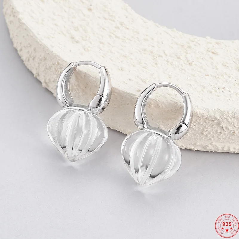 S925 Sterling Silver Charms Clips-on Earrings for Women Fashionable Minimalist White Crystal Peach Ear Clips Jewelry Wholesale
S925 Sterling Silver Charms Clips-on Earrings for Women Fashionable Minimalist White Crystal Peach Ear Clips Jewelry Wholesale