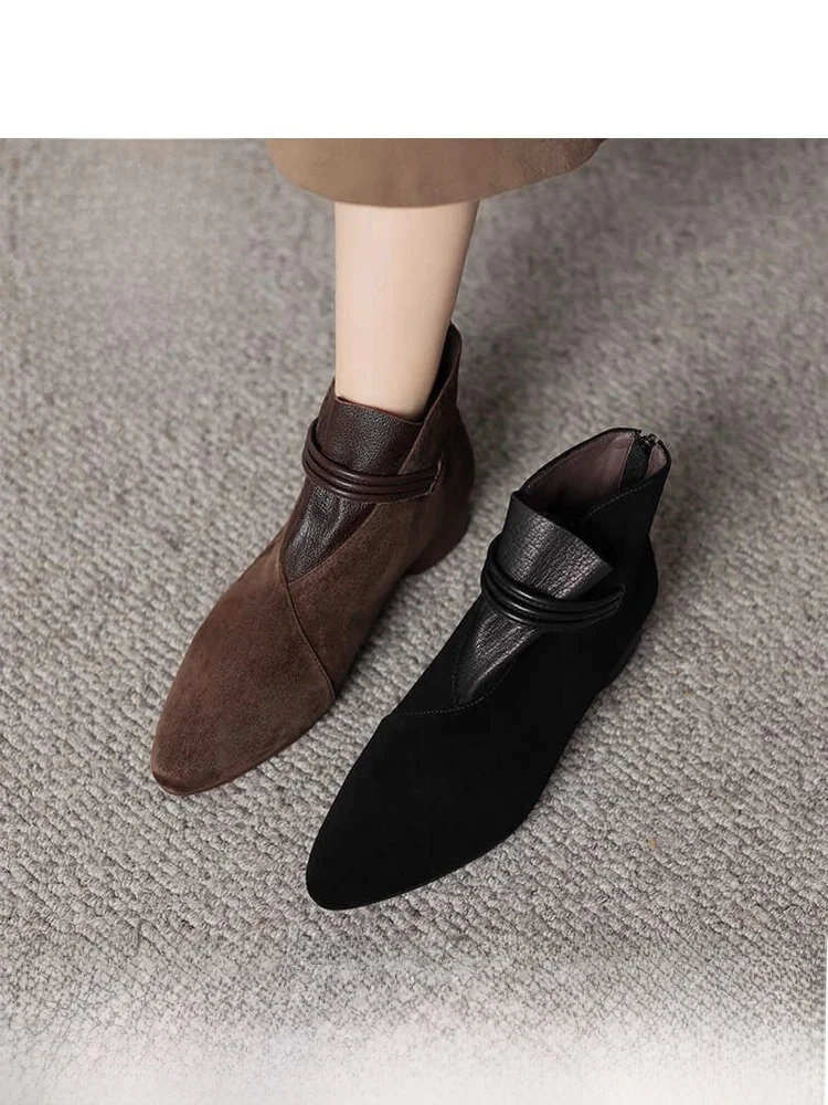 Кожаные матовые ботильоны с острым носком для женщин, осенне-зимние, новые, на тонком среднем каблуке, в стиле ретро, модные
Кожаные матовые ботильоны с острым носком для женщин, осенне-зимние, новые, на тонком среднем каблуке, в стиле ретро, модные