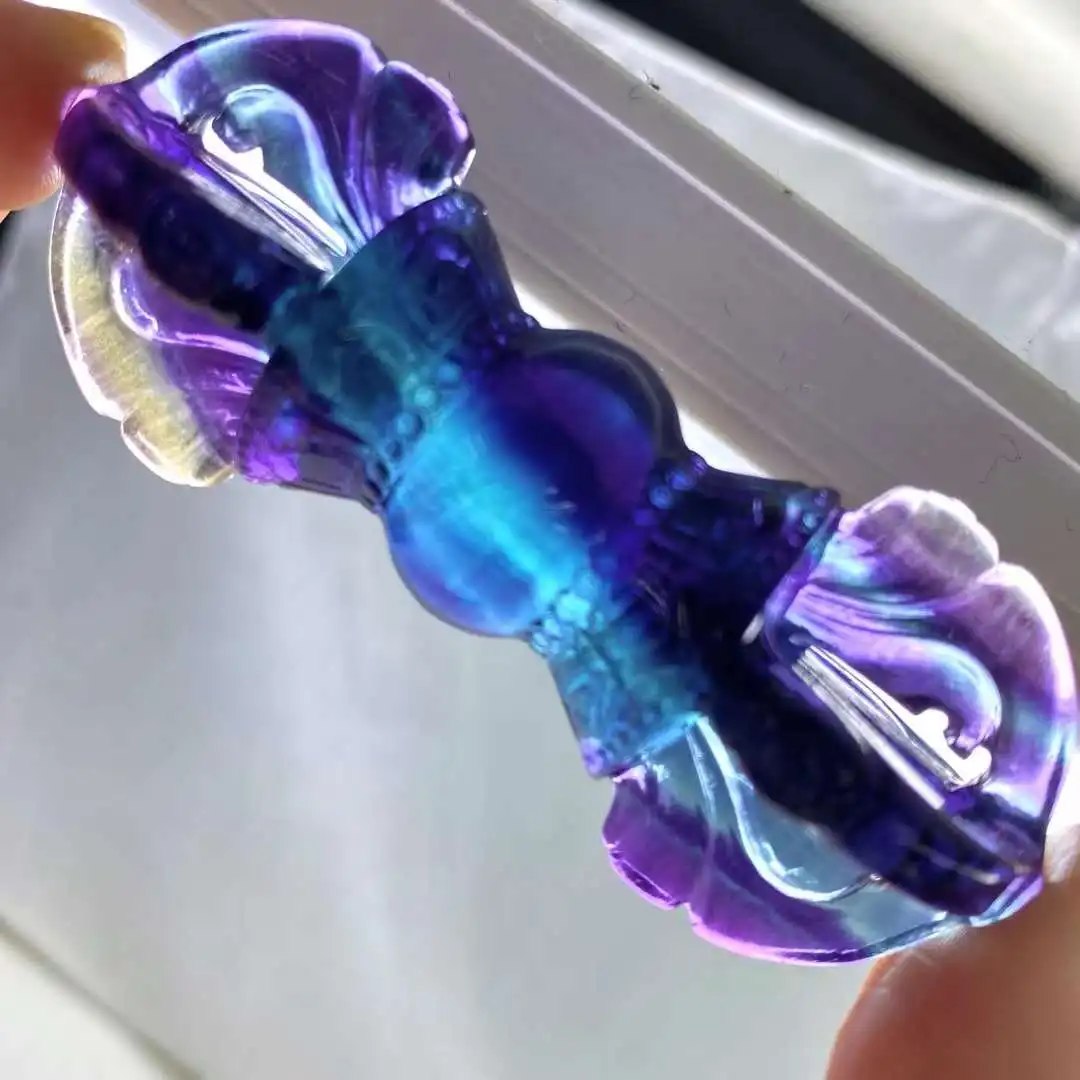 8cm Natural Rainbow Fluorite Vajra Magic Pestle Sculpture Stones Crystals Dorje Phurba Aesthetic Decor Wicca Handicraft New Sell
8cm Natural Rainbow Fluorite Vajra Magic Pestle Sculpture Stones Crystals Dorje Phurba Aesthetic Decor Wicca Handicraft New Sell