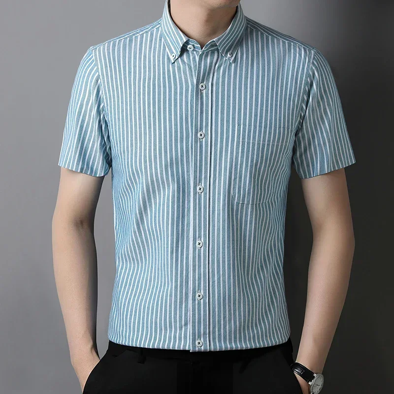 Fashion korean popular clothes 100%cotton oxford summer Short sleeve shirts for men slim fit formal shirt striped office shirt
Fashion korean popular clothes 100%cotton oxford summer Short sleeve shirts for men slim fit formal shirt striped office shirt