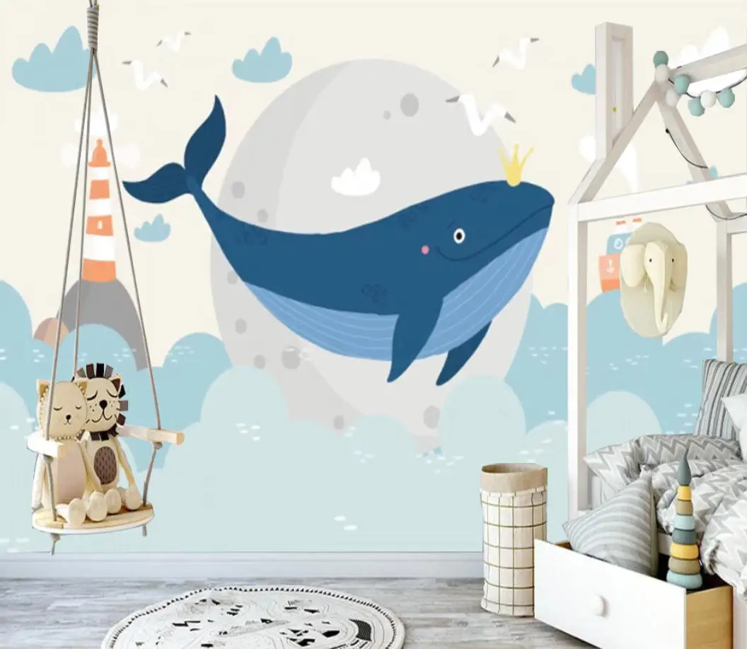 Customized mural wallpaper ocean whale children room background wall living room bedroom TV background decoration 3d wallpaper
Customized mural wallpaper ocean whale children room background wall living room bedroom TV background decoration 3d wallpaper