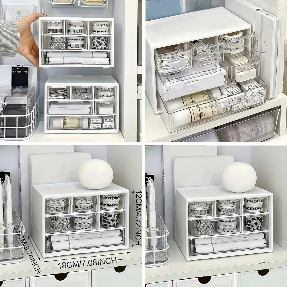 1PC Large Capacity Multi-Functional Plastic Desktop Organizer with Drawer for Office Supplies, Stationery, Dorm Storage
1PC Large Capacity Multi-Functional Plastic Desktop Organizer with Drawer for Office Supplies, Stationery, Dorm Storage